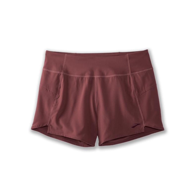 Brooks CHASER 5 Running Shorts Womens Online - Burgundy/Terracotta (HBA261073)